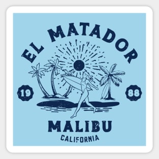 Vintage El Matador Beach Surfing // Retro California Beach Malibu 1988 Sticker